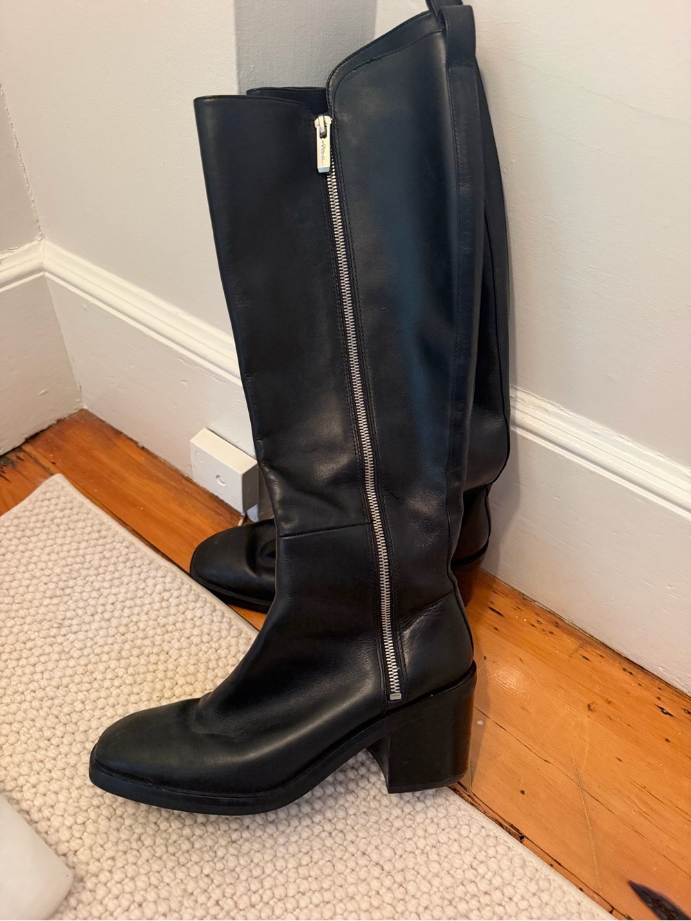 3.1 Phillip Lim Alexa Tall Black Leather Knee High Boots - Picture 5 of 8